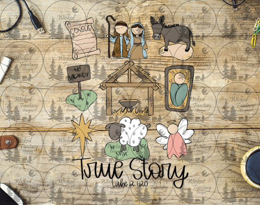 UVDTF True Story Luke 2.1-20 6x7" Element