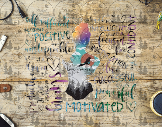 UVDTF Love Yourself Collage 20oz 30oz 10"x10"