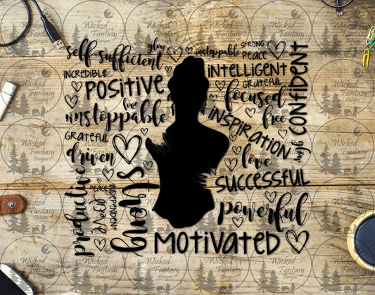 UVDTF Inspirational Quotes Collage 20oz 30oz 10"x10"