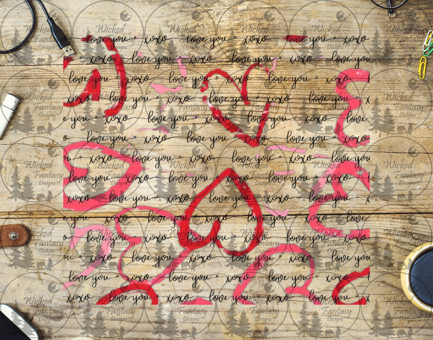 UVDTF Love You Collage 20oz 30oz 10"x10"