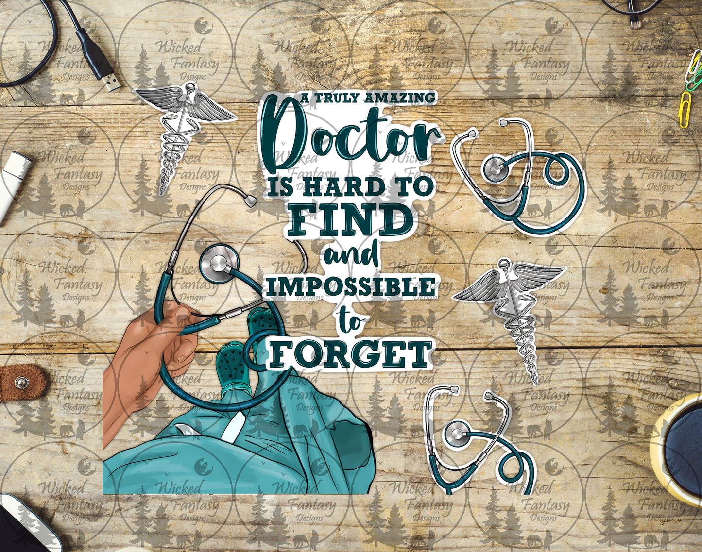 UVDTF Amazing Doctor is Hard to Find 20oz 30oz 10"x10"