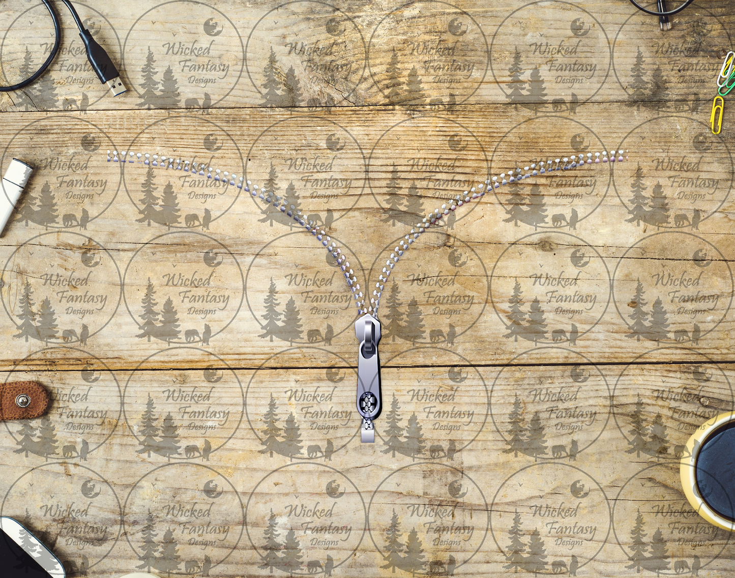 UVDTF Zipper Element Multiple Sizes 20oz 30oz 11"