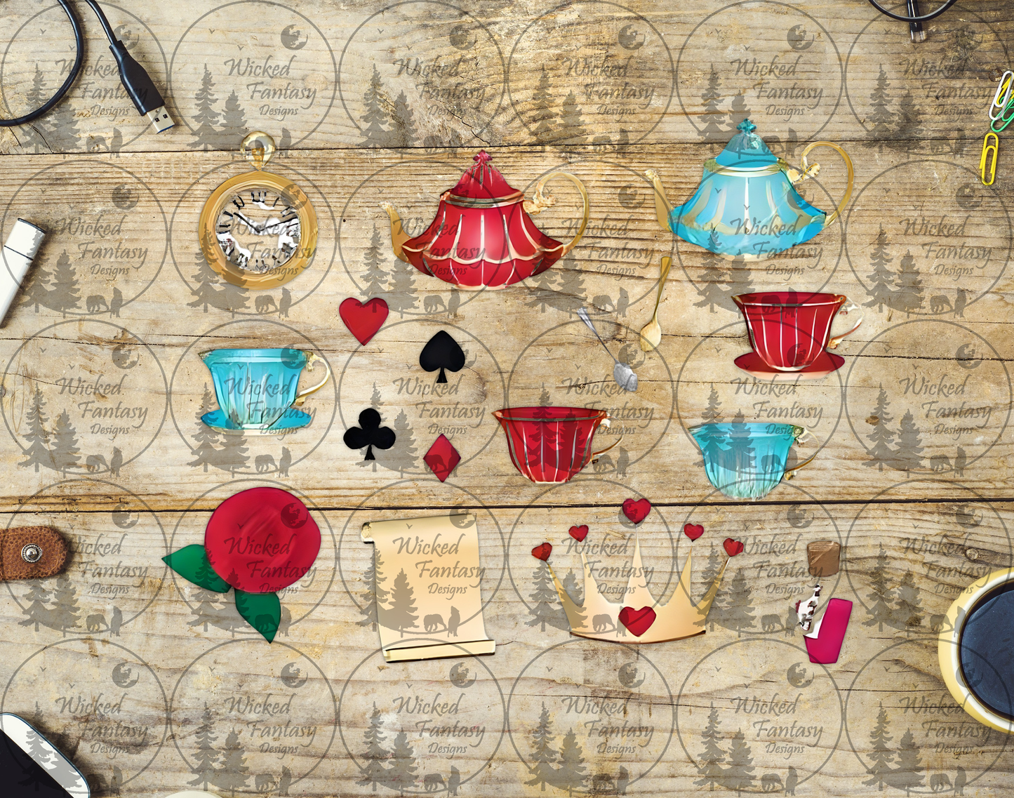 UVDTF Tea Set 6x7" Element