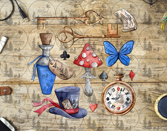 UVDTF Drink Me and Keys 6x7" Element