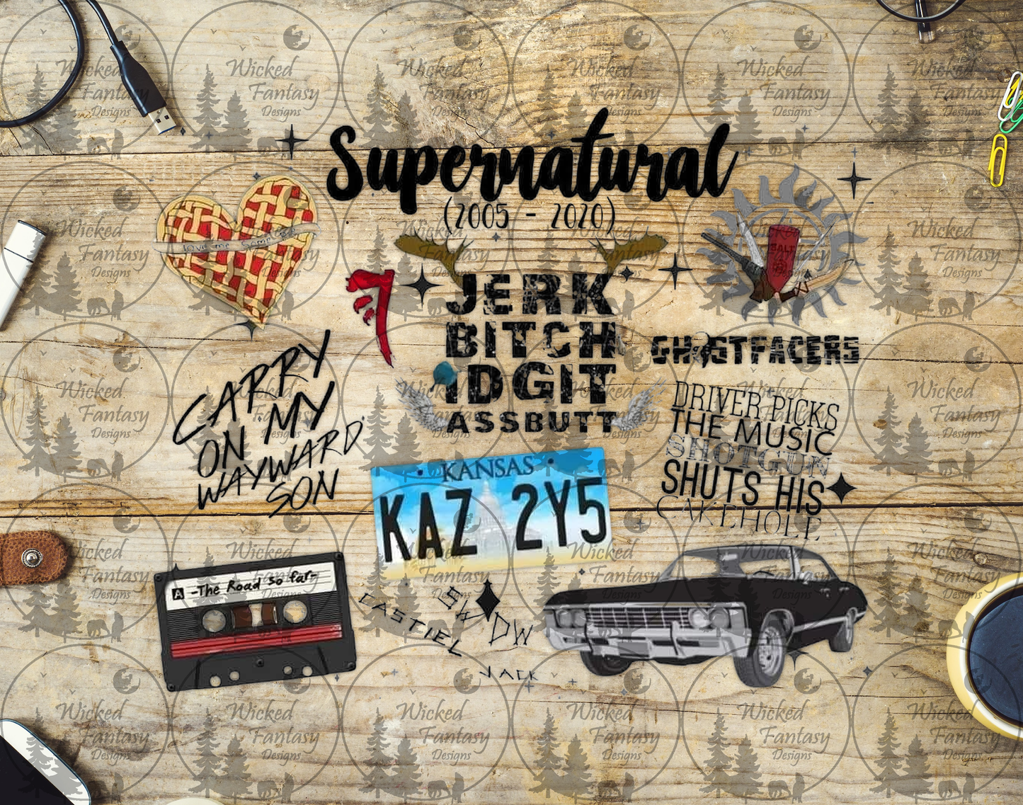 UVDTF Supernatural Fan Club 20oz 30oz 10"x10"