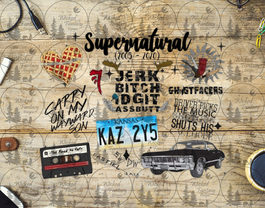 UVDTF Supernatural Fan Club 20oz 30oz 10"x10"