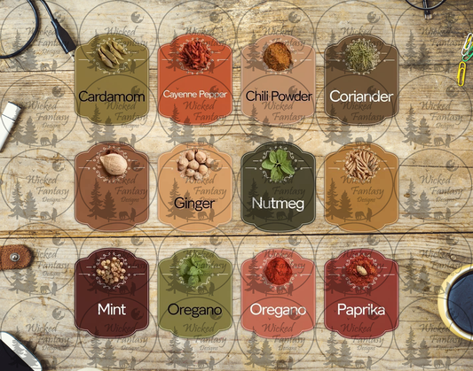 UVDTF Spice Labels 10"x10"