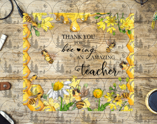 UVDTF Thank You for Beeing an Amazing Teacher 20oz 30oz 10"x10" Element
