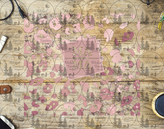 UVDTF Dusty Rose Leopard Print Mama 20oz 30oz 10"x10" Element