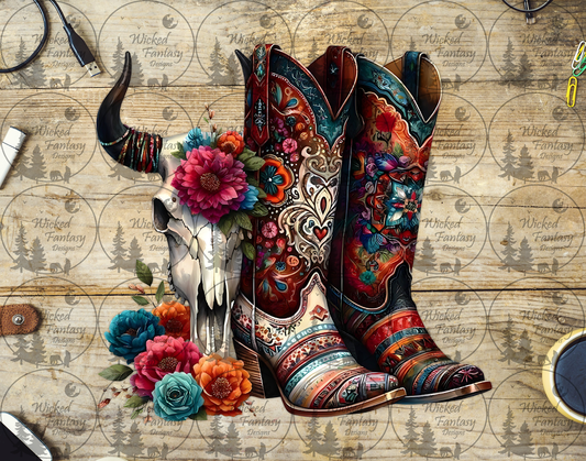 UVDTF Bright Cowgirl Boots
