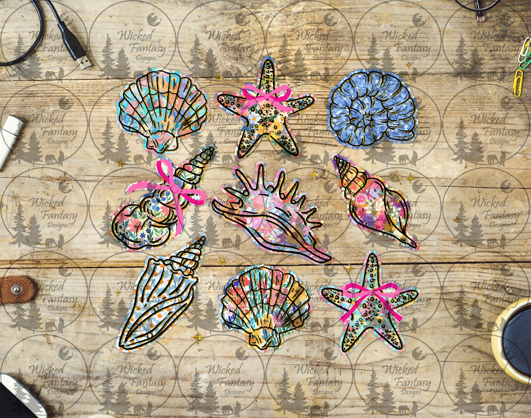 UVDTF Coquette Floral Seashells