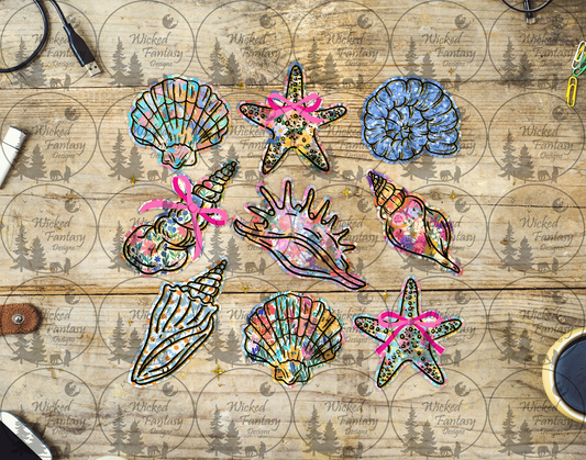 UVDTF Coquette Floral Seashells