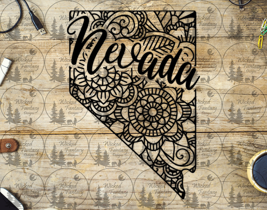 UVDTF Nevada Line Art