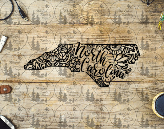 UVDTF North Carolina Line Art