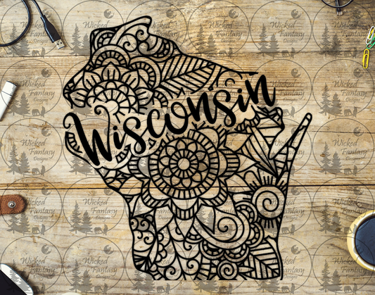 UVDTF Wisconsin Line Art