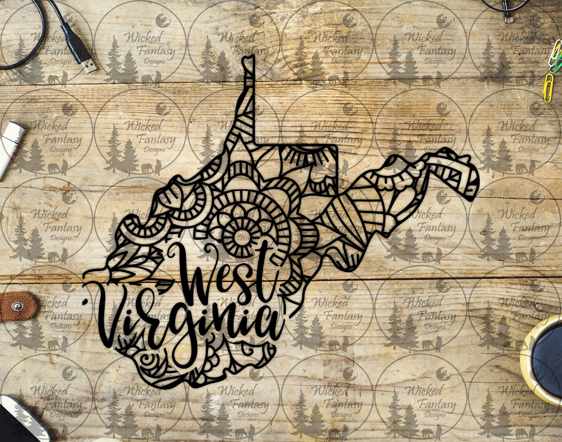 UVDTF West Virginia Line Art