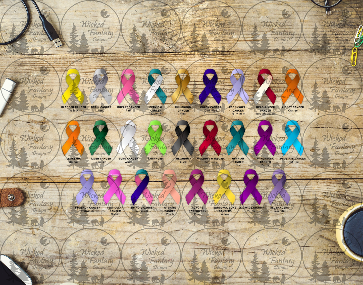 UVDTF Cancer Ribbons