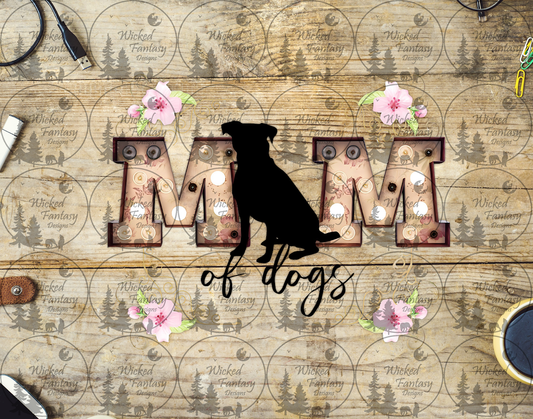 UVDTF Mom of Dogs Silhouette