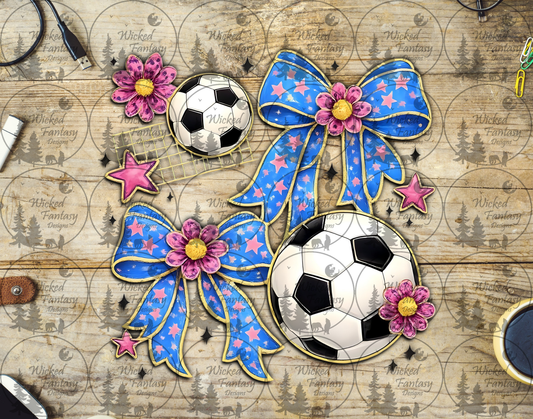 UVDTF Coquette Soccerballs and Bows