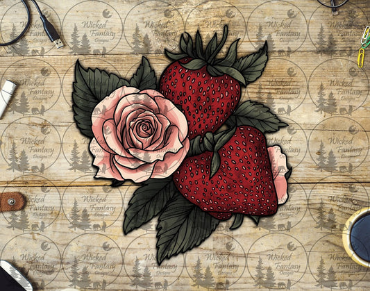 UVDTF Strawberries and Roses