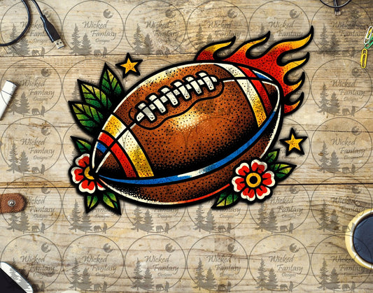 UVDTF Tattoo Florals Football