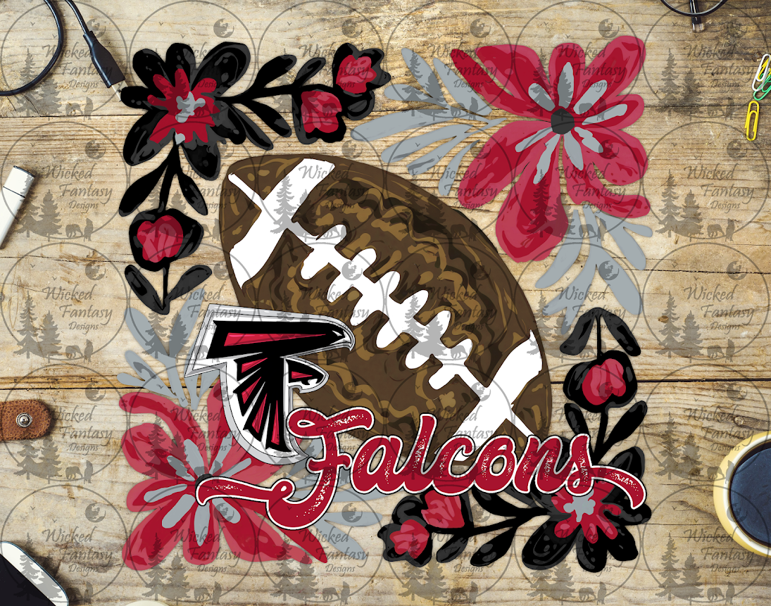 UVDTF Floral Football Falcons