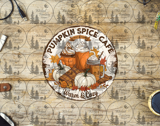 UVDTF Pumpkin Spice Cafe Warm and Cozy