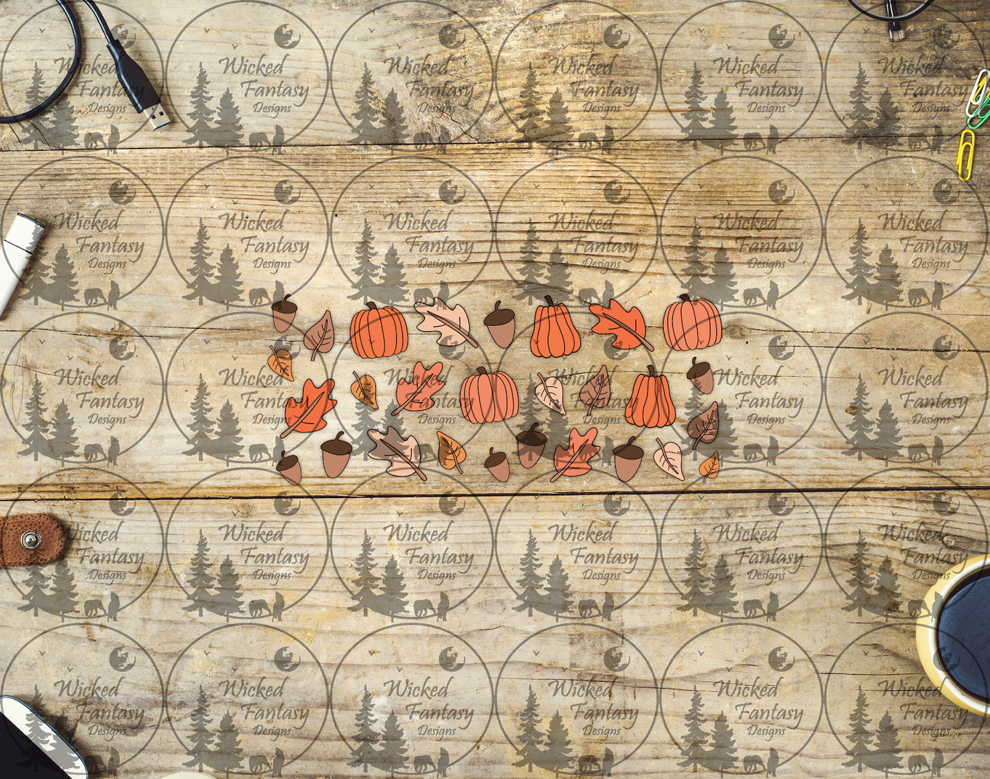 UVDTF Illustrated Pumpkins and Leaves 16oz 40oz