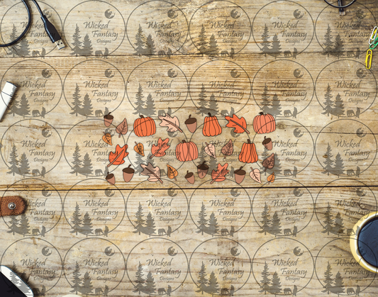 UVDTF Illustrated Pumpkins and Leaves 16oz 40oz