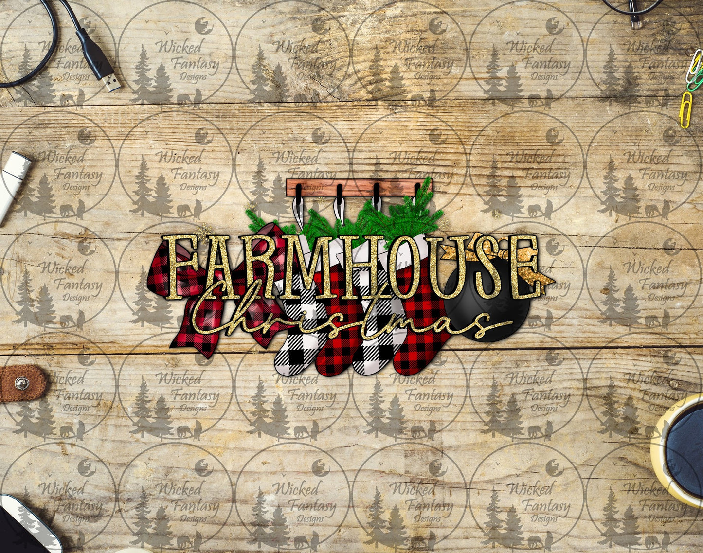 UVDTF Farmhouse Christmas Stockings