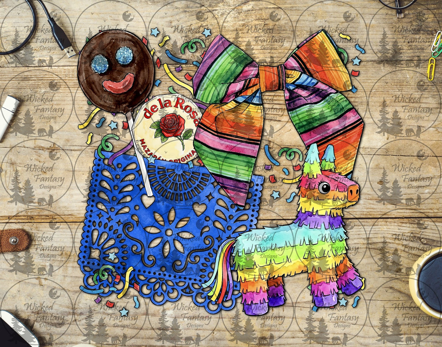 UVDTF Coquette Fiesta Bow and Pinata