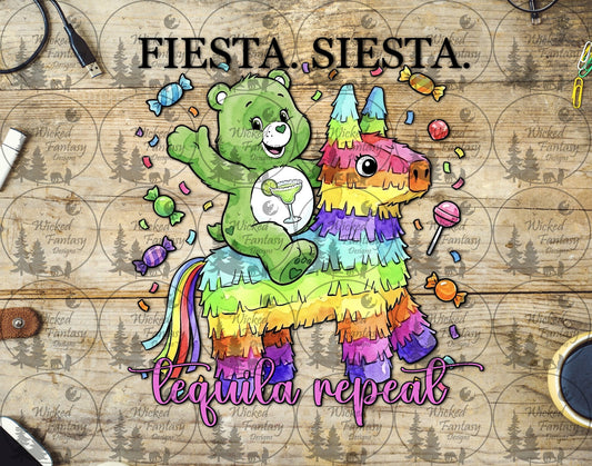 UVDTF Fiesta Siesta Tequila Repeat Bear on Pinata