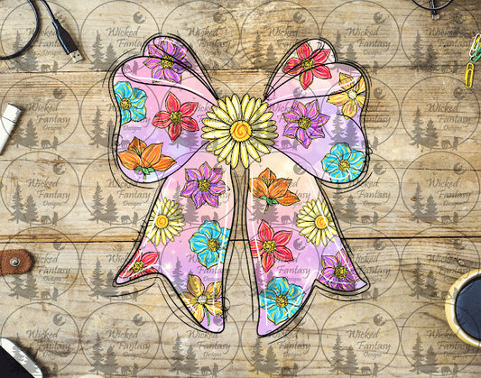 UVDTF Spring Flowers Bow