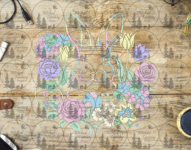 UVDTF Spring Floral Bunny
