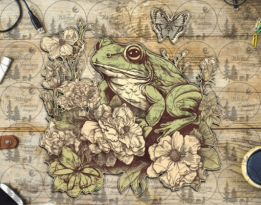 UVDTF Neutral Florals and Frog