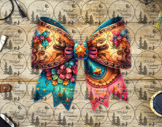 UVDTF Bright Floral Bow with Stars