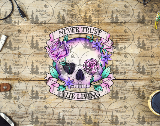 UVDTF Never Trust the Living Pastel Skull