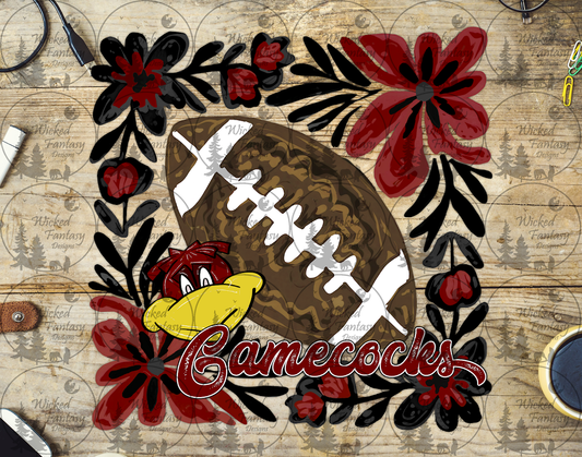 UVDTF Floral Football Gamecock