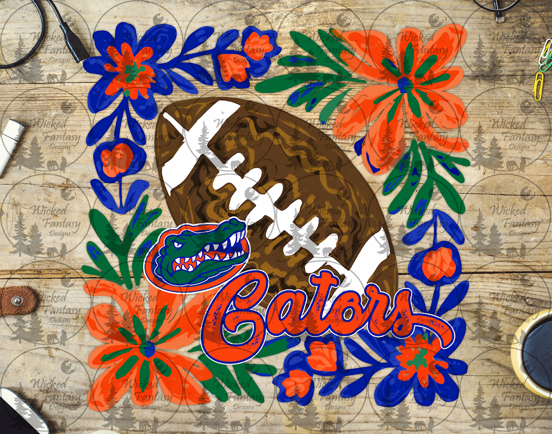 UVDTF Gators Floral Football