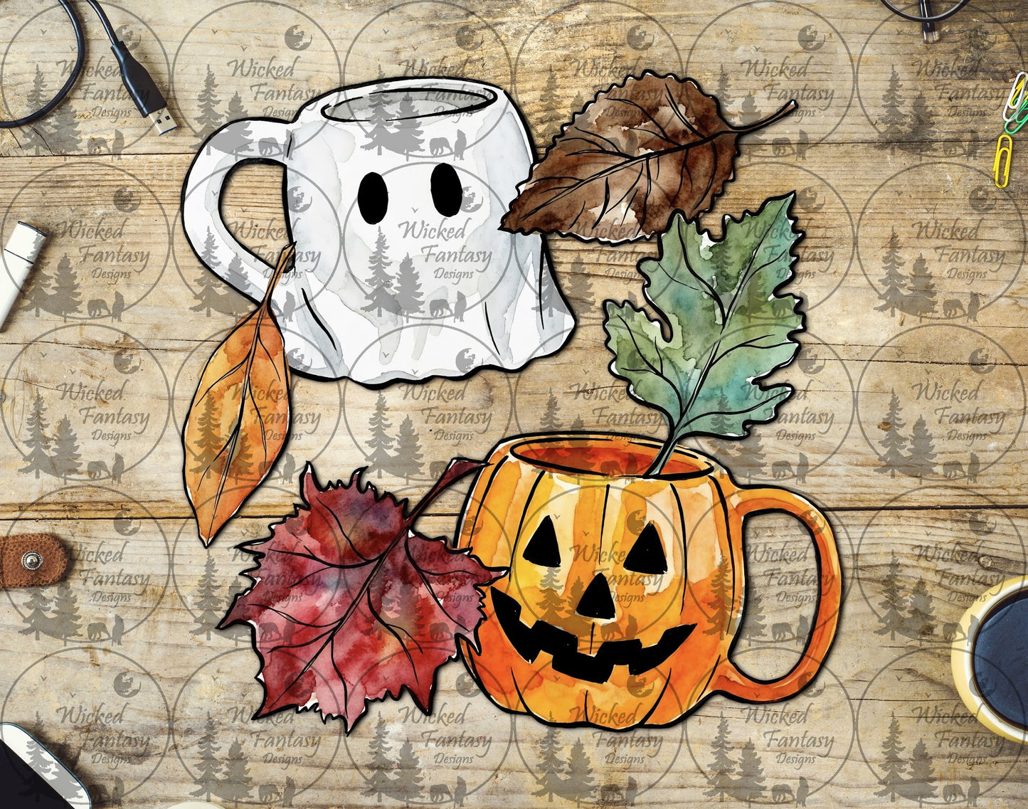 UVDTF Spooky Mugs