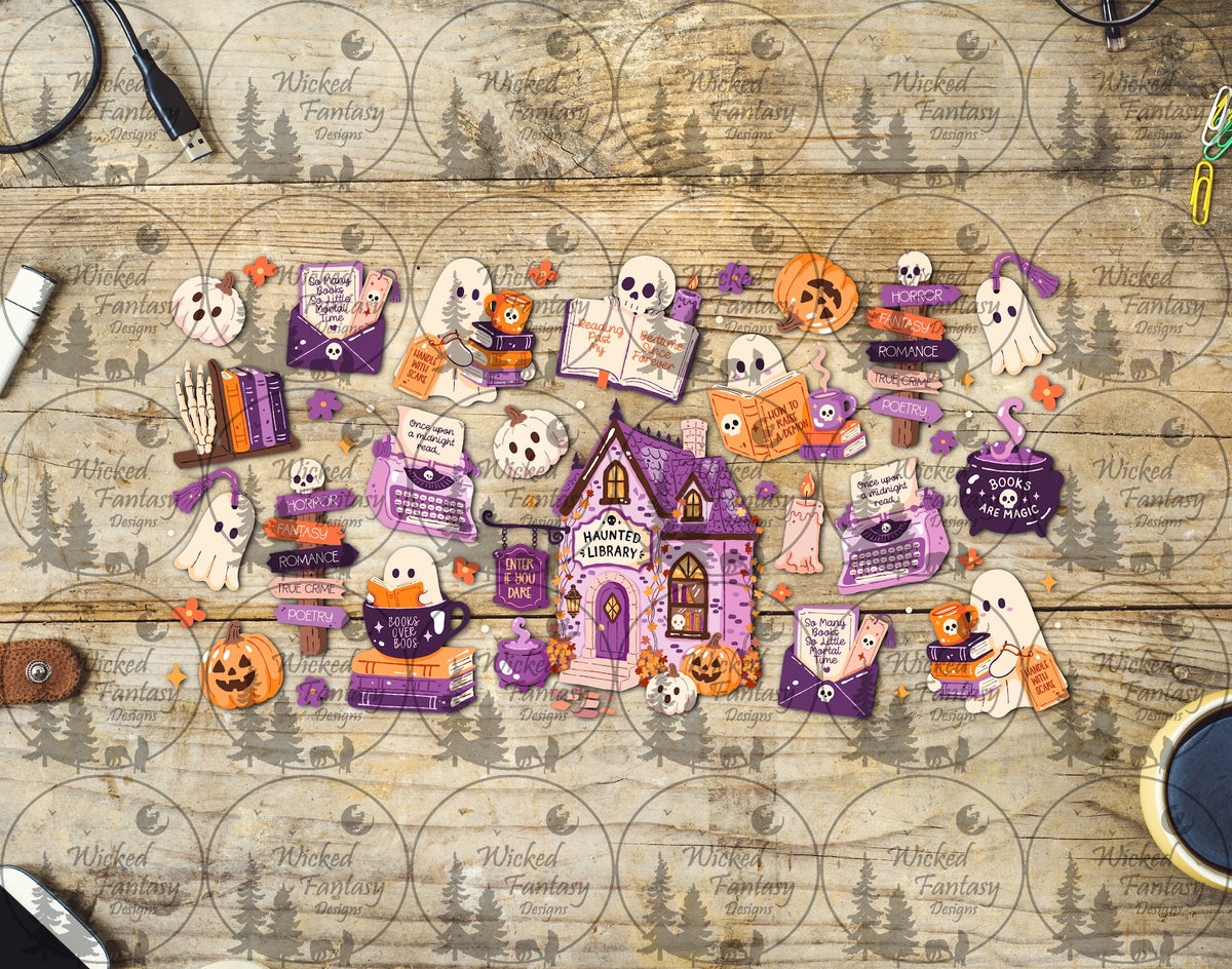 UVDTF Ghosts Haunted Library 16oz 40oz