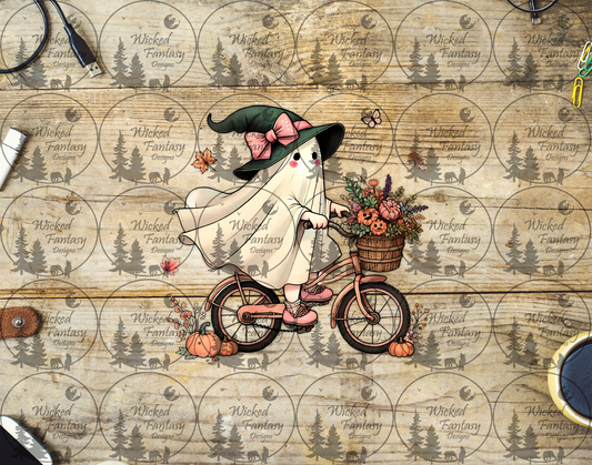 UVDTF Ghost Kid Riding Bicycle