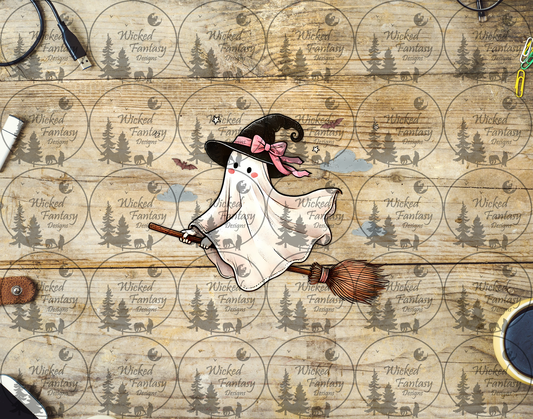 UVDTF Ghost Girl Riding Broom