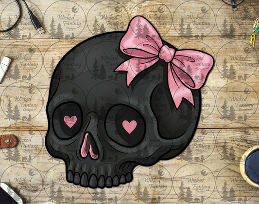 UVDTF Skull with Pink Bow