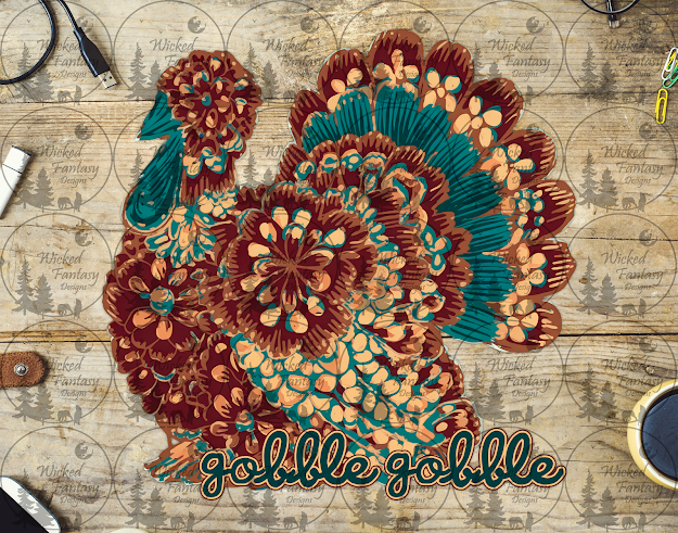 UVDTF Gobble Gobble Turkey