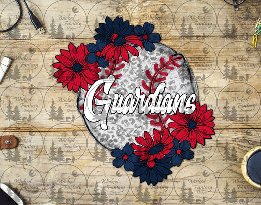 UVDTF Baseball Leopard Floral Guard