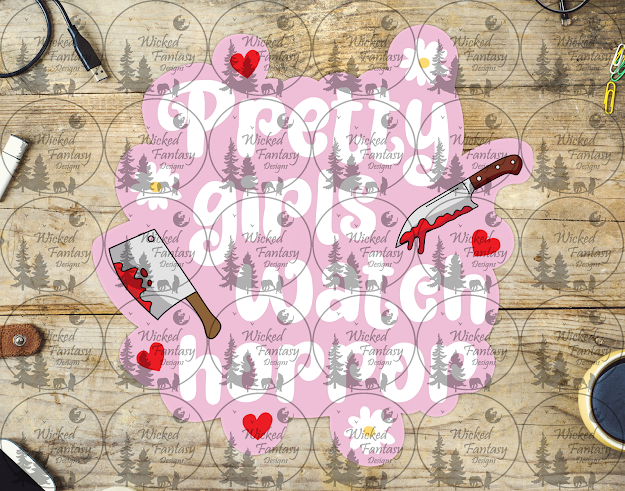 UVDTF Pretty Girls Watch Horror