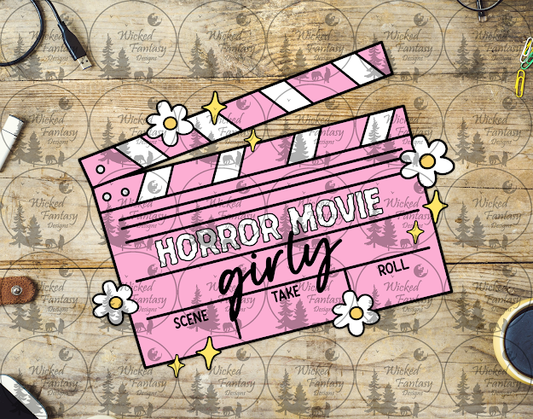 UVDTF Horror Movie Girlie Clapperboard