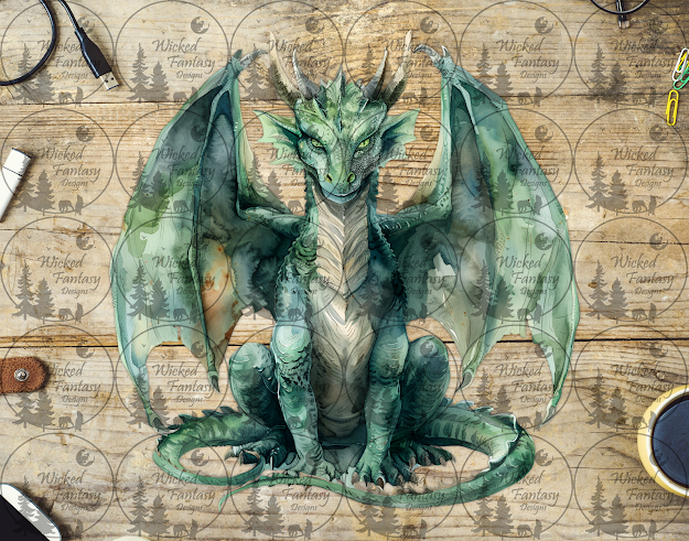 UVDTF Pensive Green Dragon