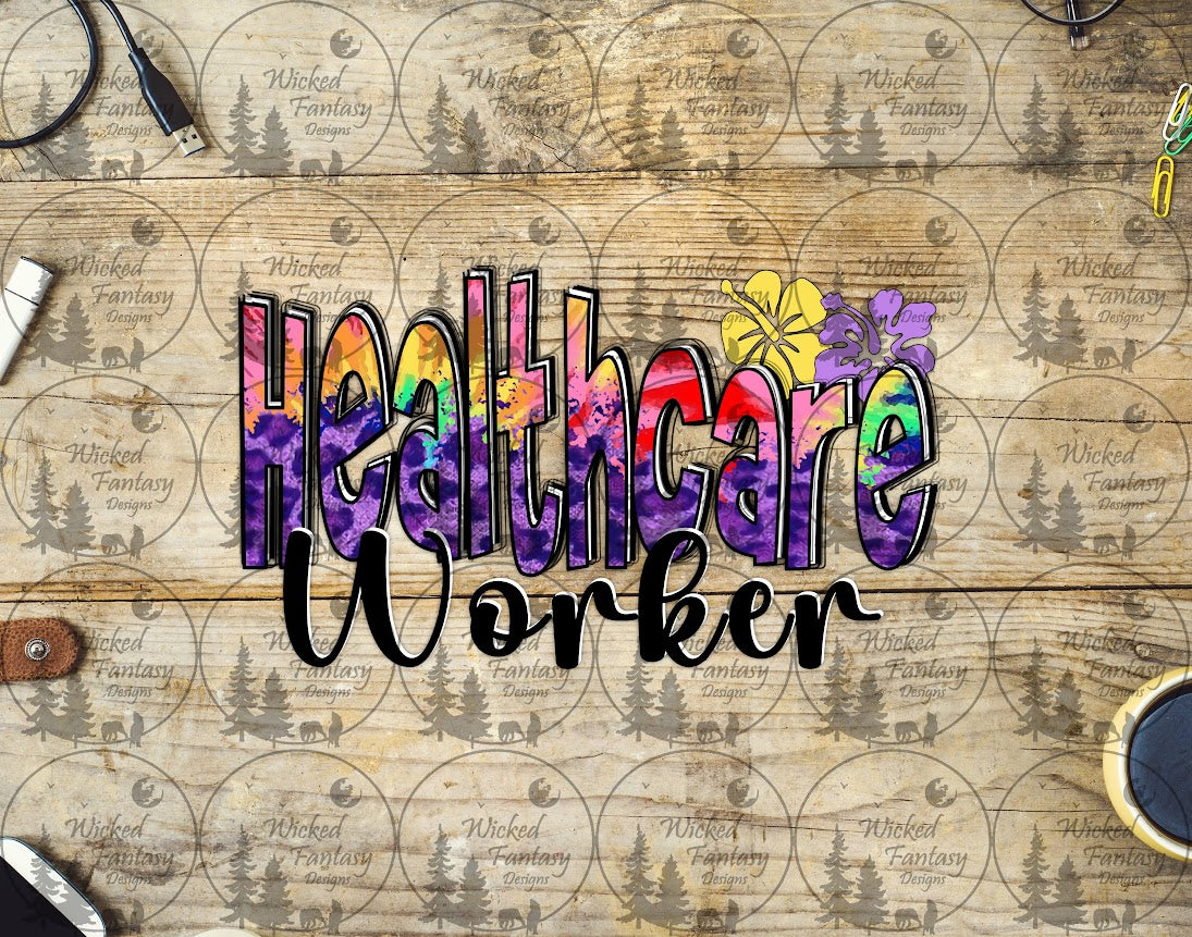 UVDTF Healthcare Worker Purple Leopard